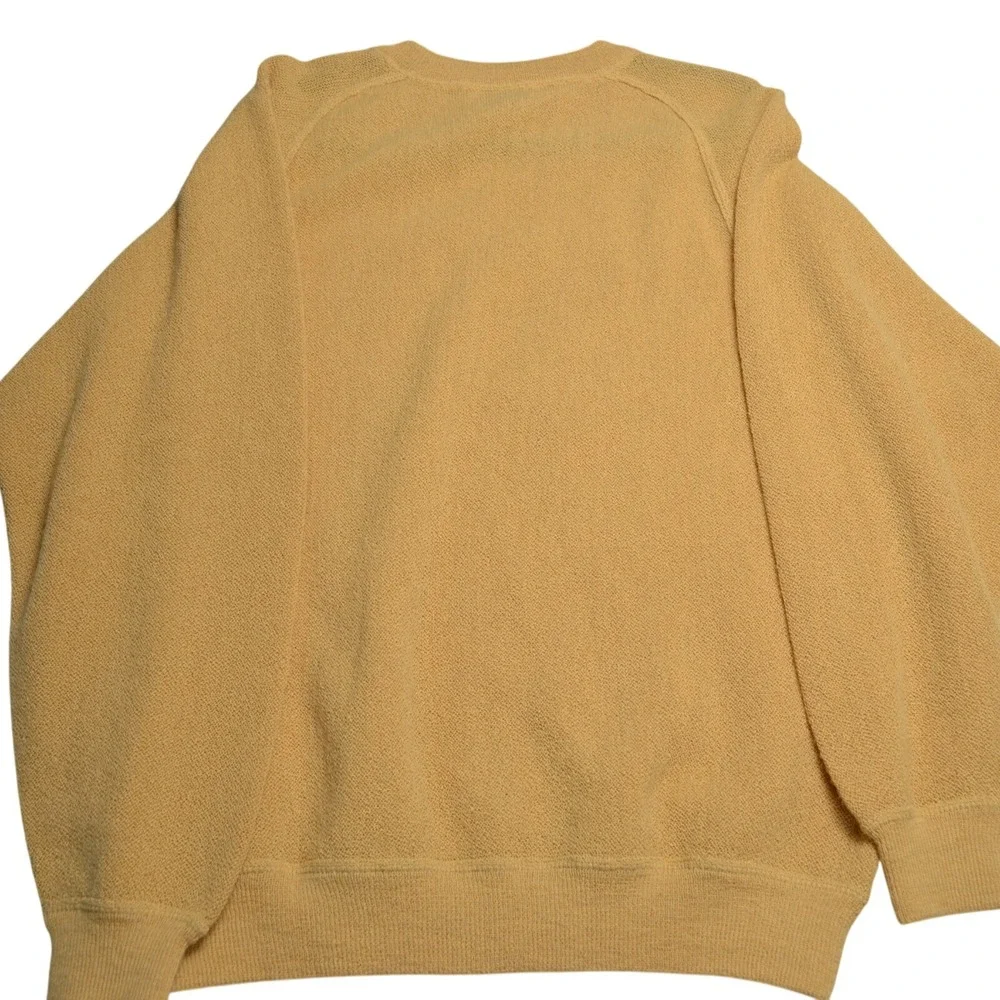 CAAMANO Limited Edition‎ Alpaca Sweater Mens Large Yellow Crewneck Pullover